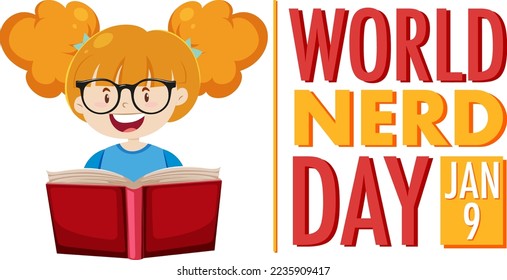 World Nerd Day banner design illustration
