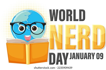 Ilustración de diseño de pancartas del Día Mundial de los Snerd