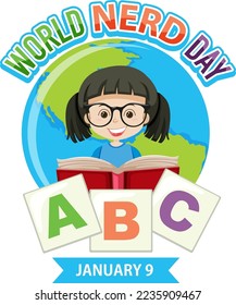 Ilustración de diseño de banner del Día Mundial del Nerd