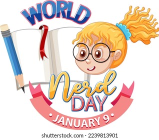 World Nerd Day Banner Design illustration