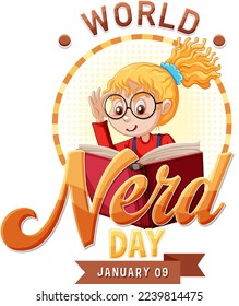 Ilustración de diseño de pancartas del Día Mundial de los Snerd