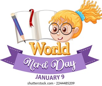World Nerd Day Banner Design illustration