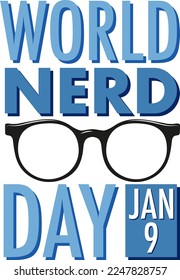 World Nerd Day banner design illustration