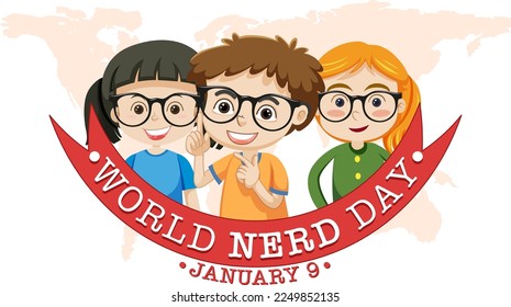 World Nerd Day banner design illustration