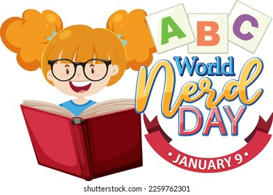 World Nerd Day Banner Design illustration