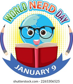 Ilustración de diseño de banner del Día Mundial del Nerd