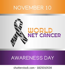 World Net Cancer Awareness Day Vector Illustration. Suitable for greeting card, poster and banner.