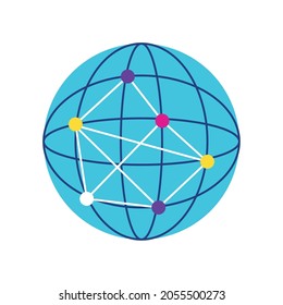 world network connection icon style