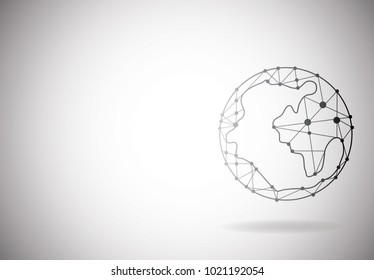 world network connection point and line composition concept of business. Vector Illustration