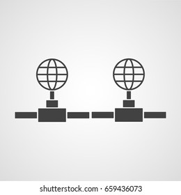 World network connection vector icon