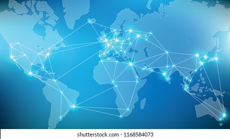 world network vector background