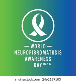 World Neurofibromatosis Awareness Day. May 17. Gradient background. Poster, banner, card, background. Eps 10.