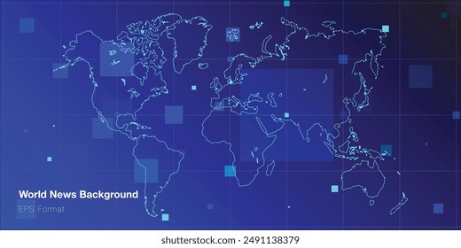 World News Background Concept. Ideal for News Agencies, TV and Broadcast Studios.