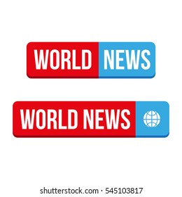 World News button vector
