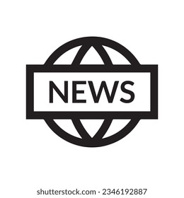 World news Icon design and vector illustration.