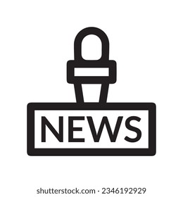 World News Icon Design und Vektorgrafik.