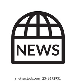 World news Icon design and vector illustration.