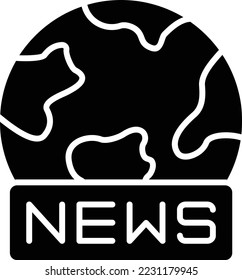 World News vector icon. Can be used for printing, mobile and web applications.