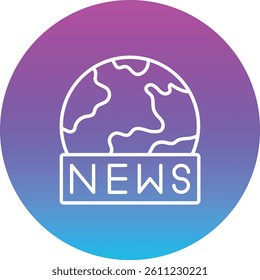 World News vector icon. Can be used for printing, mobile and web applications.