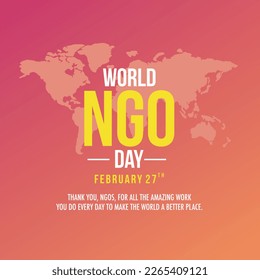 World NGO Day 2023 vector