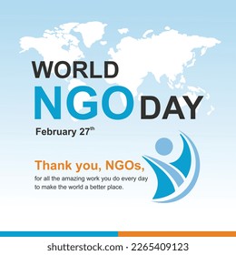 World NGO Day 2023 vector