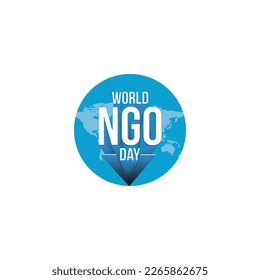 WORLD NGO DAY Sticker Vector - February