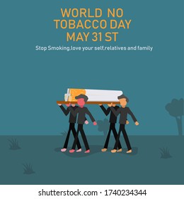 World no tobacco day, 31 may no smoking poster.