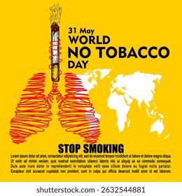 World No Tobacco Day, 31 May, Poster vector