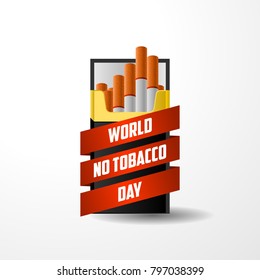 World no tobacco day (31 May) poster.
No smoking, Stop smoking!