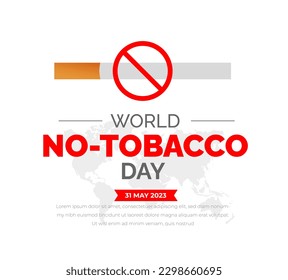 World No Tobacco Day background or banner design template.