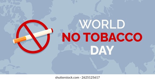 world no tobacco day banner vector template design	