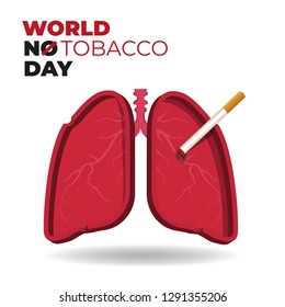 World No Tobacco Day Card Design Vector Illustration