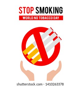World No Tobacco Day Celebration Vector Template Design Illustration