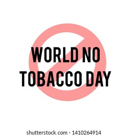 World No Tobacco Day Celebration Vector Template Design Illustration