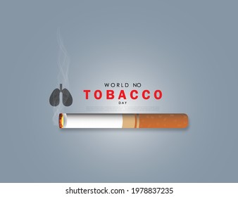 World No Tobacco day with Cigarette vector illustration.