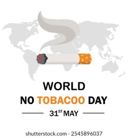 World No Tobacco Day. Cigarette and lungs creative concept design for banner, poster, web. Illustration of world no tobacco day. Stop Tobacco. 31st May