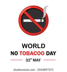 World No Tobacco Day. Cigarette and lungs creative concept design for banner, poster, web. Illustration of world no tobacco day. Stop Tobacco. 31st May