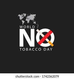 world no tobacco day concept. vector illustration isolated on black background.