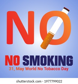 World no tobacco day concept Banner Poster Design With No Tobacco Theme.