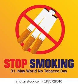 World no tobacco day concept Banner Poster Design With No Tobacco Theme.