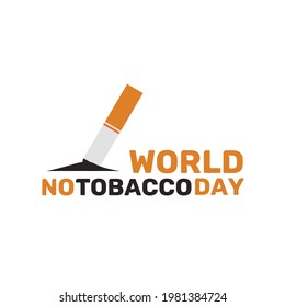 World No Tobacco Day concept. great for greeting card, logo and icon