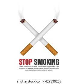 World no tobacco day concept, Stop smoking,  Vector