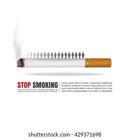 World no tobacco day concept, No Smoking, Stop smoking, Vector