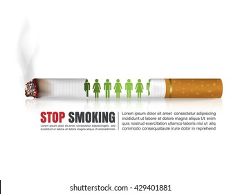 World No Tobacco Day Concept, Stop Smoking, Vector