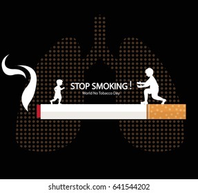 World No Tobacco Day Concept Stop Smoking.vector illustration