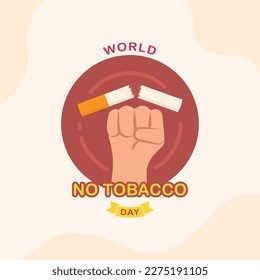 World No Tobacco Day. Creative design idea for poster, banner vector illustration