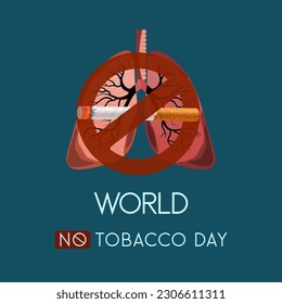 World No Tobacco Day. Creative design idea for a poster, and banner vector art for World No Tobacco Day. The Concept Of Quit Smoking Awareness