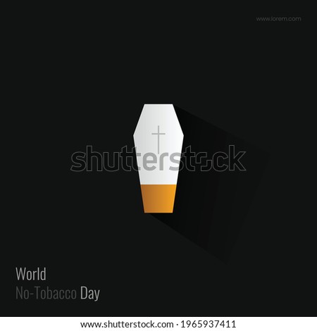World no tobacco day creative minimal concept. No cigarette creative design. No Smoking Day Awareness.