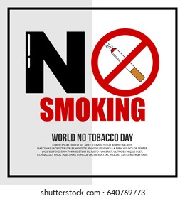 World No Tobacco Day. Deadly cigarette. May 31st. Vector Illustration.
