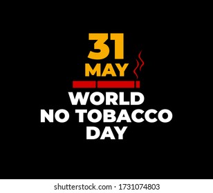 World No Tobacco Day flat design vector illustration